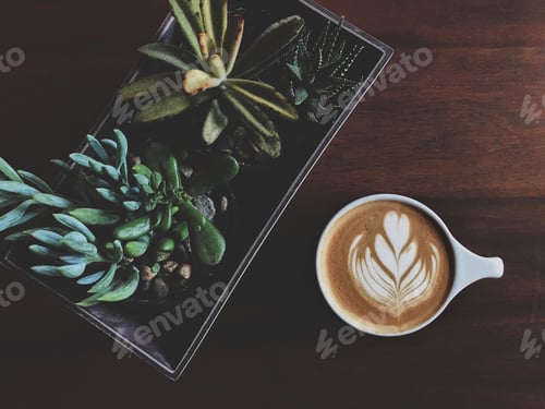 Preview: Enjoying the morning at the coffee shop today with this beautiful vanilla latte
