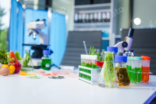 Preview: A modern research lab focused on plant genetic engineering, enhancing food and meat production