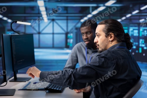 Preview: Engineers doing maintenance in server hub to extend equipment life span