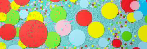 Preview: Colorful Circles Confetti Background for Party Celebrations