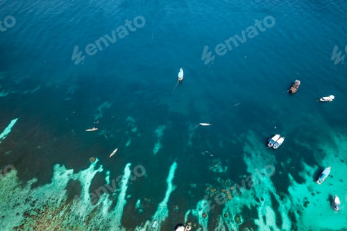 Preview: islands and tropical blue bays, bird's eye view