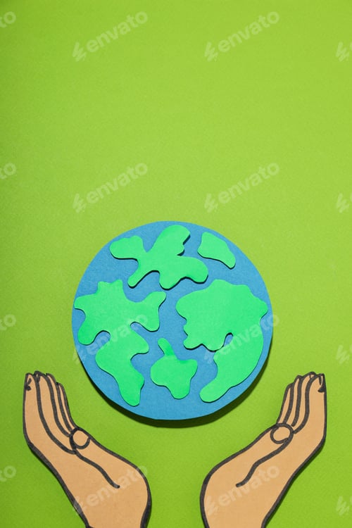 Preview: Concept of Save the world and Recycling, space for text