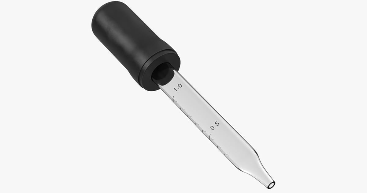 Graduated Glass Dropper with Black Bulb 3D, Incl. apothecary & dropper ...