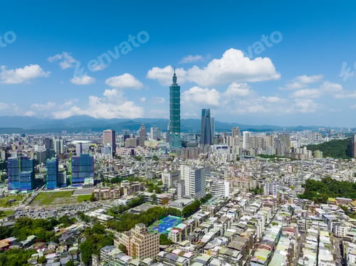 Preview: Taipei, Taiwan 28 September 2022: Taipei city landmark in Taiwan