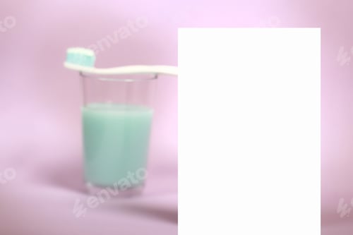 Preview: Toothpaste On A Bright Background There Is A Place For An Inscription