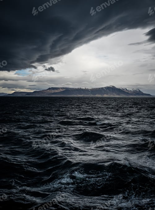 Preview: Stormy sky over an ocean