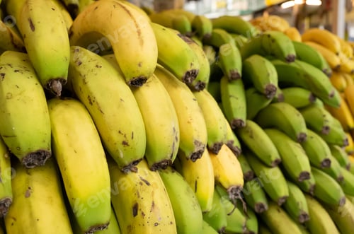 Preview: Banana Fruit Stacked On The Marketplace At Taiwan