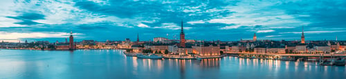 Preview: Stockholm, Sweden. Scenic View Of Stockholm Skyline At Summer Ev
