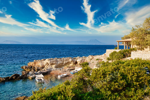 Preview: Small beach cafe with seaview, Greece, Loutraki
