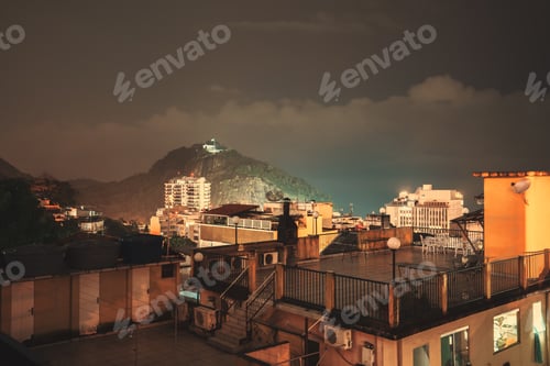 Preview: Night Leme cityscape, Rio de Janeiro