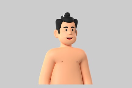 Preview: Cartoon sumo wrestler character
