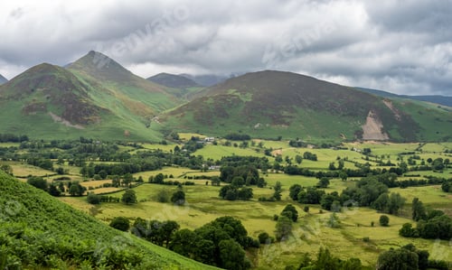 Preview: View of Lake district from Catbells mountain, England