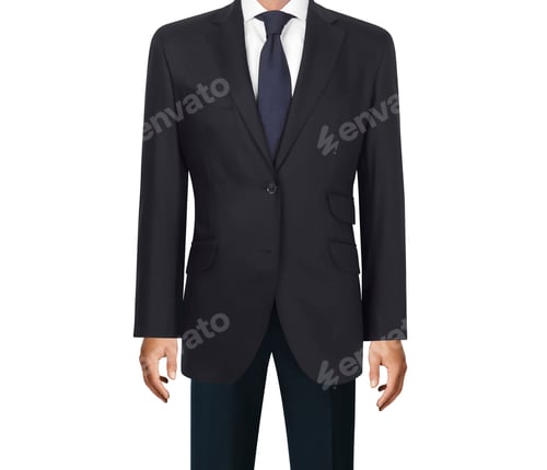 Preview: Well-dressed man in suit and tie isolated on white background