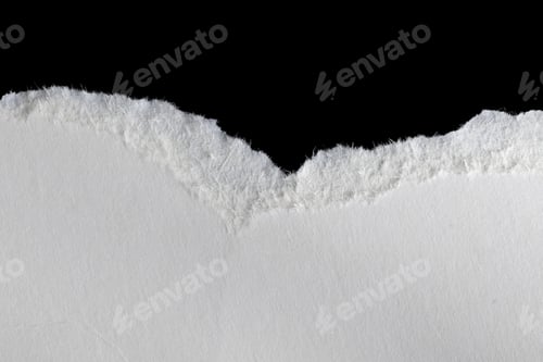 Preview: a white piece of paper on a black isolated background