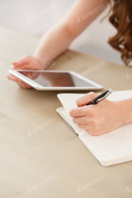 Preview: Office, home. Girl by the table