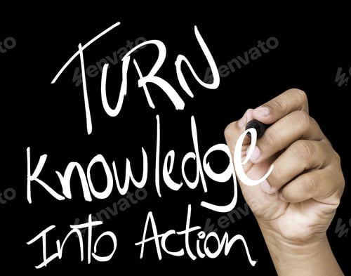 Preview: Turn Knowledge Into Action Written On Wipe Board
