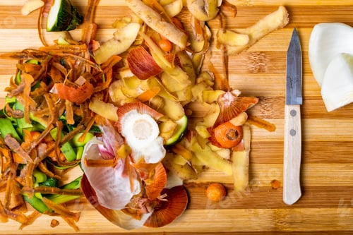 Preview: Residues of vegetables that remain after cooking.