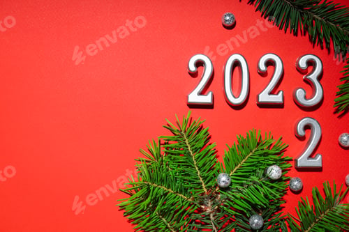 Preview: Concept of Change of year 2022 and 2023, space for text