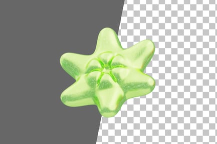 Preview: Glitter Abstract Lime Cross Structure 3D Icon