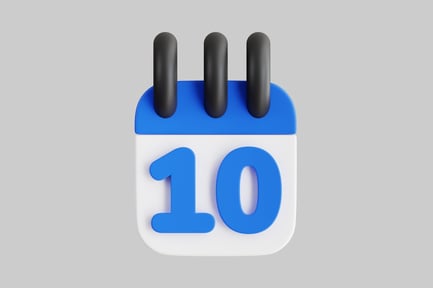 Vista previa: Icono de calendario día diez