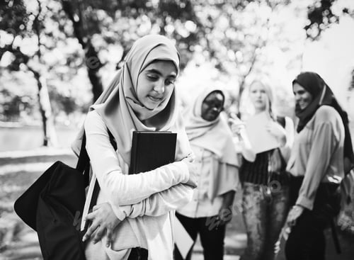Preview: Diverse children studying outdoor