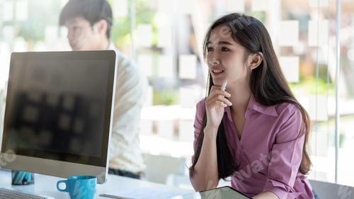 Preview: Asian business woman attend a meeting she listened carefully to the office meeting.