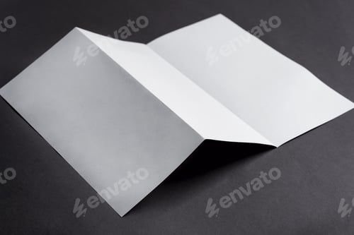 Preview: Mockup trifold template paper brochures on a black background