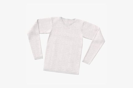 Preview: Long Sleeve V-Neck Shirt - Blank & Branded Heather