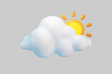 Preview: Cartoon cloud with sun