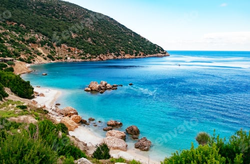 Preview: Greek island with mountains