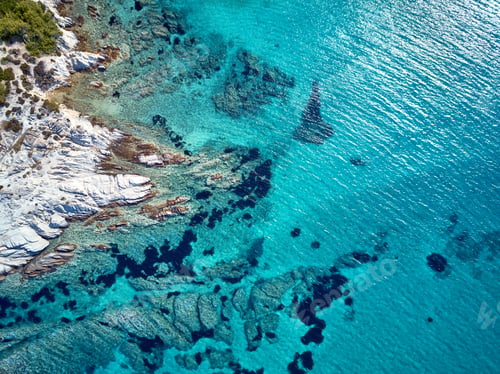 Preview: Beautiful rocky coastline aerial view