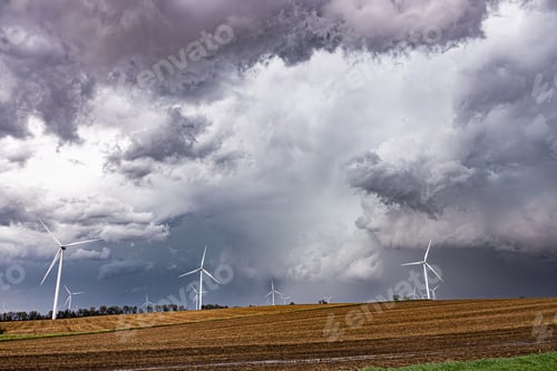 Preview: Storm clouds move over wind turbines in Iowa