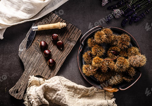 Preview: Chestnuts food photography