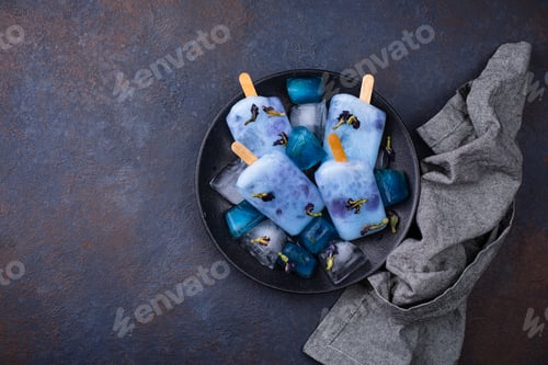 Preview: Blue ice cream popsicle from Butterfly pea