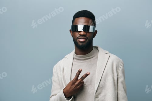 Preview: man jacket african beauty american black portrait stylish style american fashion model