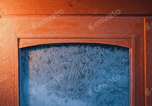Preview: frost texture on a cabin window glass