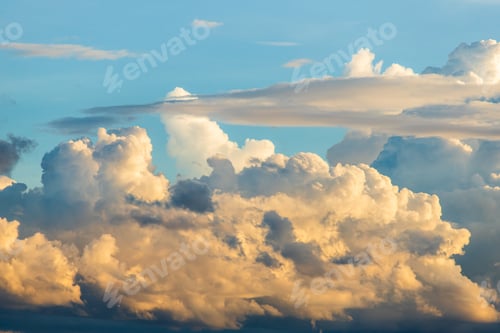Preview: colorful dramatic sky with cloud at sunset