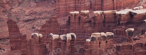 Preview: Scenic American Landscape and Red Rock Mountains in Desert Canyon.