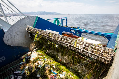 Preview: Sea cleaning boat on izmir, Turkey