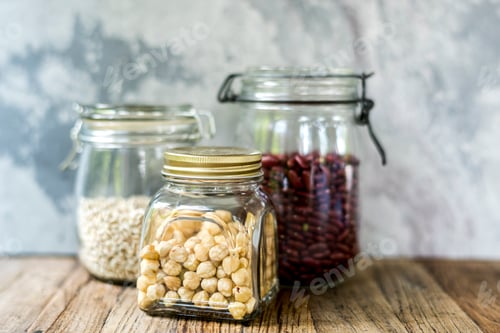 Preview: Variety beans in the glass jar