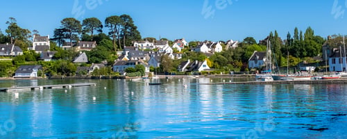 Preview: Brittany, Ile aux Moines island, the typical harbor in summer