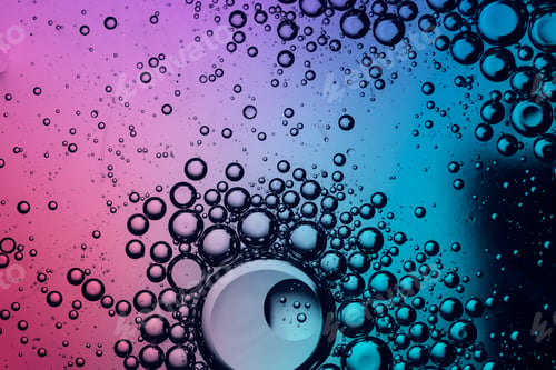 Preview: air bubbles in fresh drink, colorful background