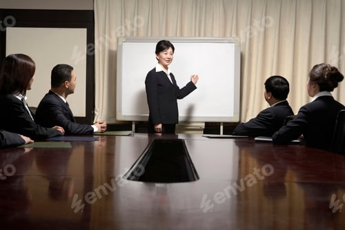 Preview: Businesswoman making presentation