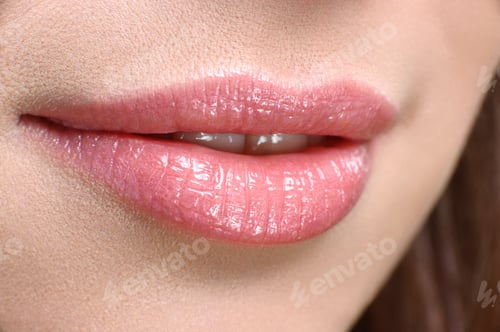 Preview: Cropped shot of a perfect smile of a beautiful girl