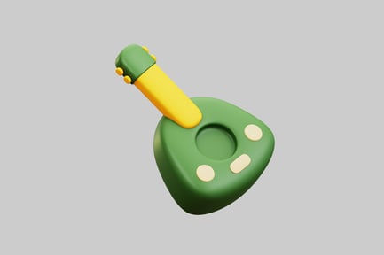 Preview: Cartoon green ukulele