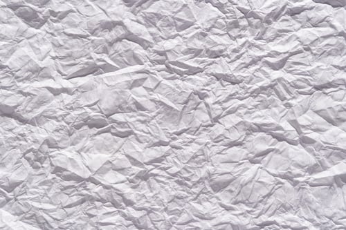Preview: Crumpled white paper texture close-up for creative design and background concepts