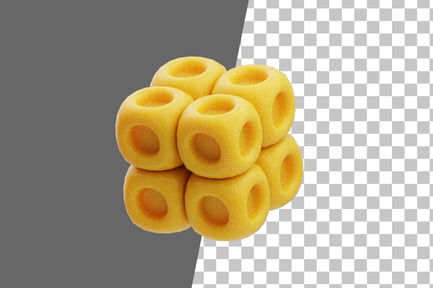 Preview: Plastic Resin Abstract Yellow Interwoven Cube 3D Icon