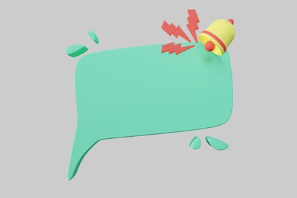 Preview: Notification bell chat bubble design