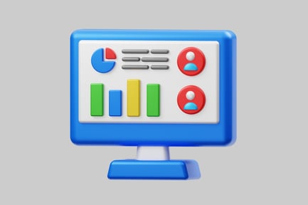 Preview: Business statistics monitor display