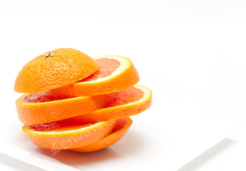 Preview: orange slices on white